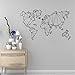 Gran tamaño geométrico mundo mapa pared pegatina vinilo mural extraíble dormitorio decoración pegatinas hogar sala de estar decoración otro color 30x51cm
