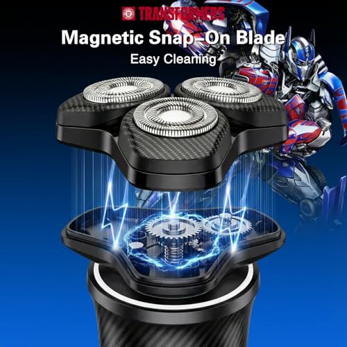 Transformers Electric Razor for Men，IPX7 Waterproof Wet & Dry (Blue) - image 3