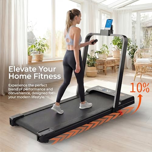 Image of BARWING Foldable Incline Walking Pad 3.0 /3.5 HP Treadmills for Home, 7.5 /8.5 MPH Under Desk Treadmill with Handles, Foldable Treadmill with Quiet Brushless, 330 LBS Weight Capacity