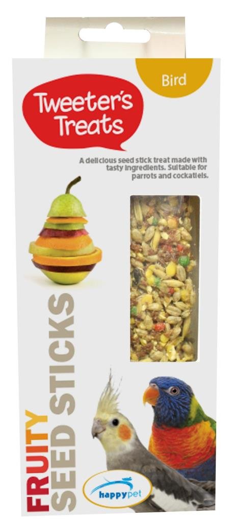Tweeters Treats Seed Sticks For Parrots FruityPack of 6