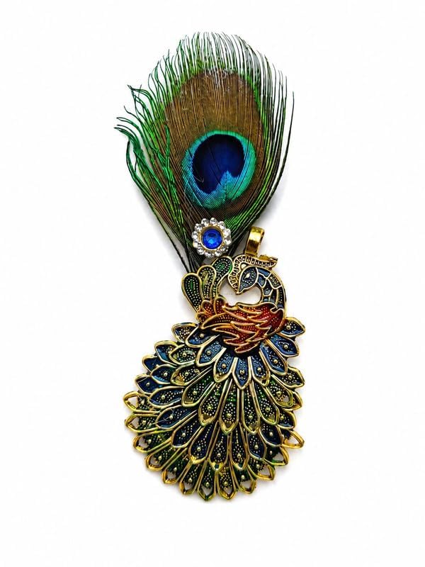 Traditional Indian Deity God Shree Jagannatha Puri, Shrinathji, Khatu Shyam Ji Brooch Stone Studded Lapel Pin For Men Suit Kurta Women Saree, Mor Pankh Pearl For Wedding Festival-image-31