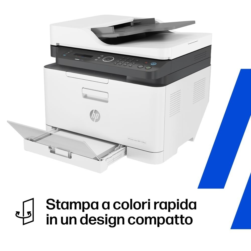 HP Color Laser MFP 179fnw Printer 6HU09A, Bianco
