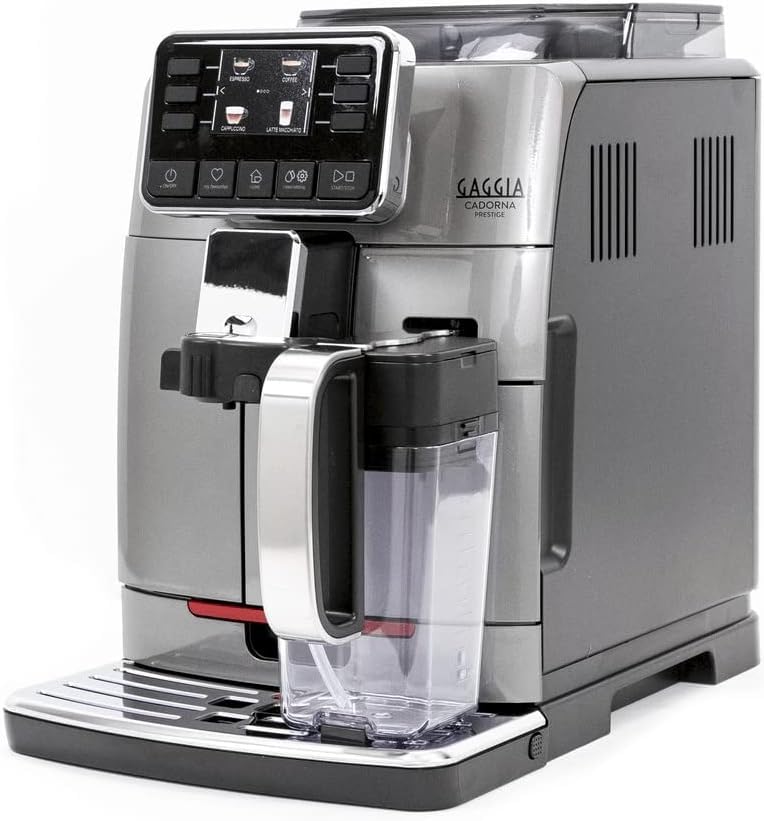 Image of Kaapi Solutions Cadorna Prestige Fully Automatic Espresso Machine,Bean to cups coffee machine for office | Home, Black ABS, stainless steel