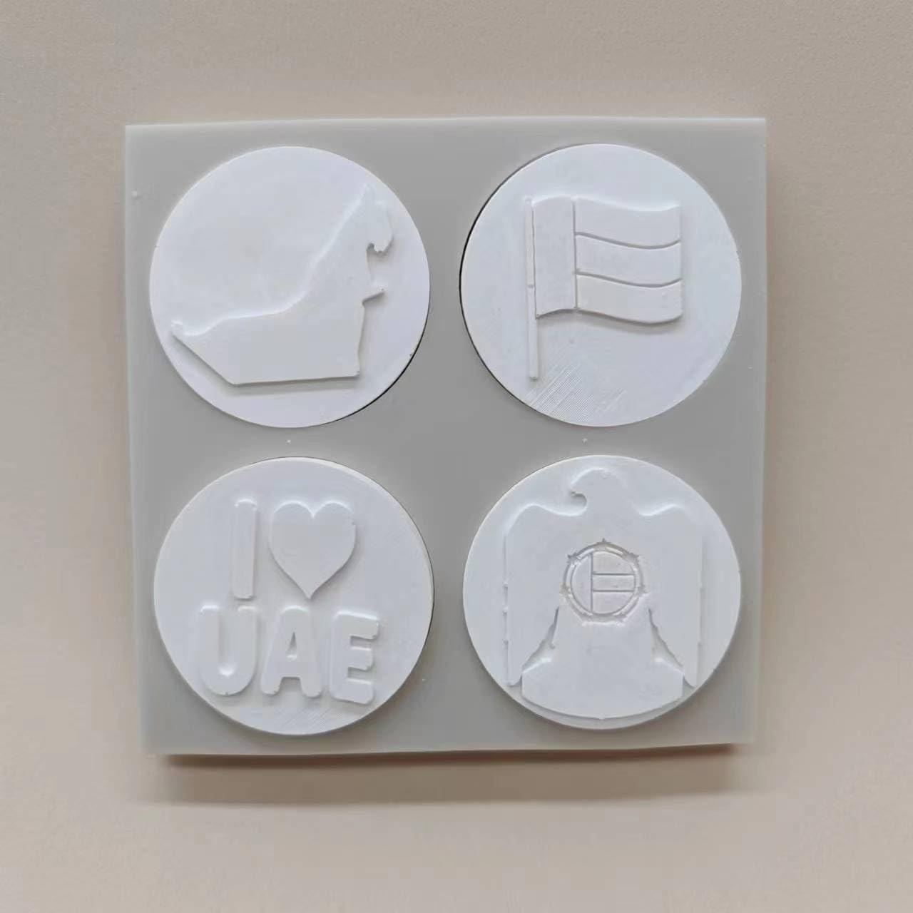 N.D Silicone Mold for UAE National Day - I Love UAE, UAE Logo, Flag, and UAE Map Designs