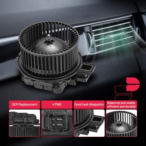 Image of BDFHYK AC Heater Blower Motor Fan Compatible with Audi A4 allroad A4 Quattro A5 Quattro A5 Sportback A6 allroad A6 Quattro A7 Sportback A8 Quattro,HVAC Blower Motor Assembly Replacement for 700348