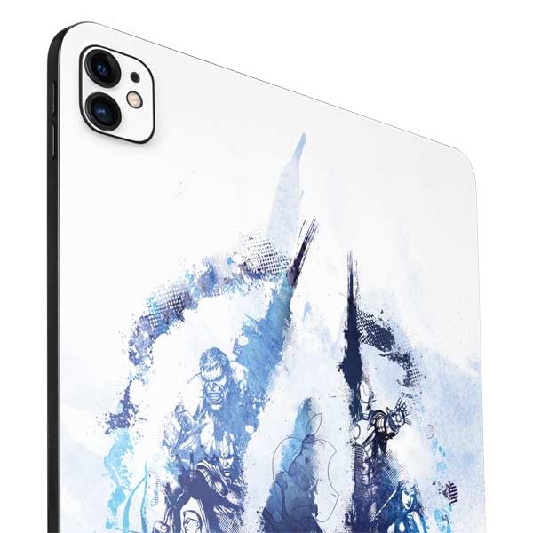 Skinit Decal Tablet Skin Compatible with iPad Pro 11in (2021) - Officially Licensed Marvel Avengers Blue Logo Design