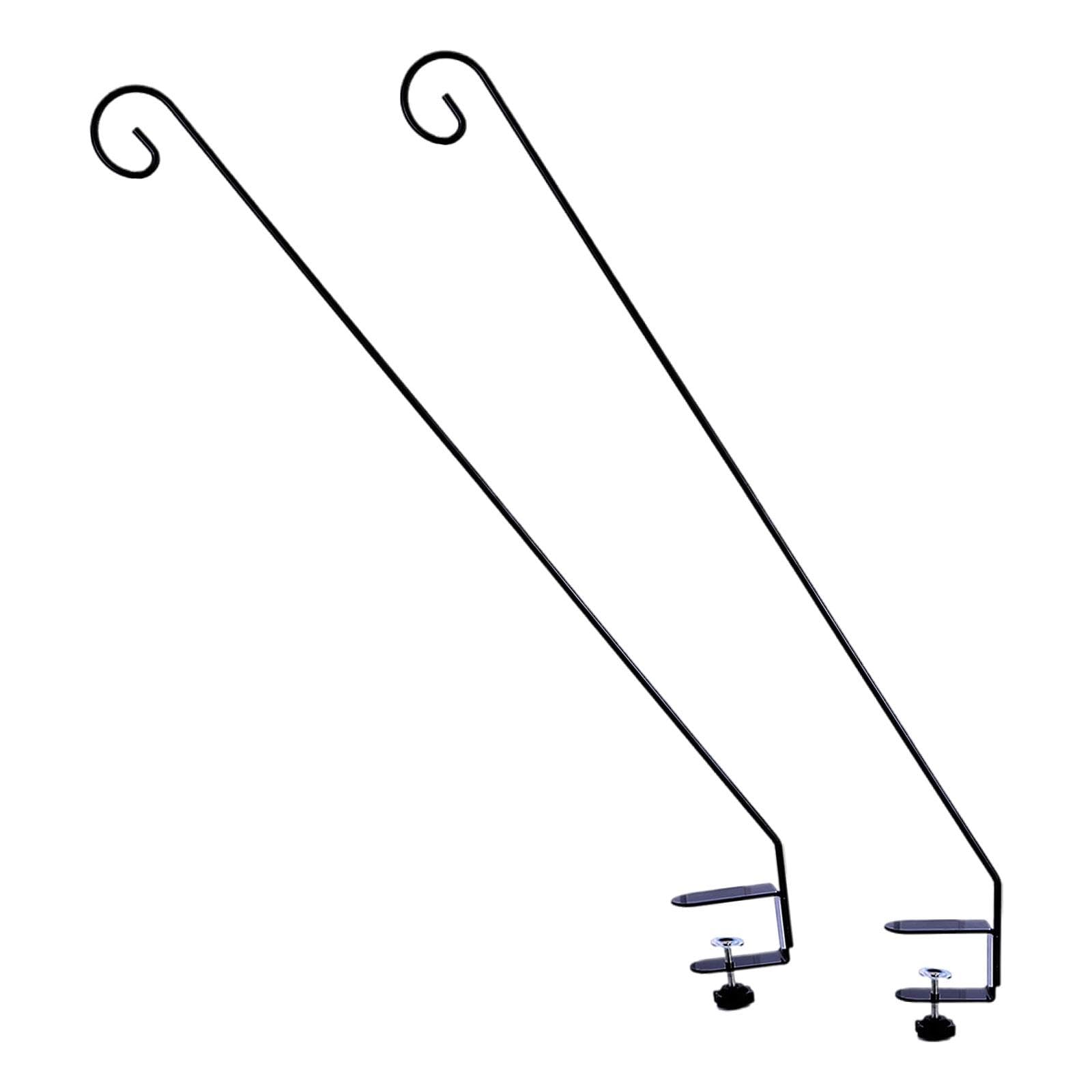 Crochets de Terrasse en Forme de Crochet de Berger, Crochets Métalliques pour Rambarde de Terrasse, Support pour Plantes D'extérieur, Mangeoire, C, 2 Crochets