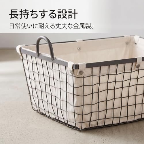 Cestas doras de hierro para baño y salones con diseño rectangular de gran capacidad 5