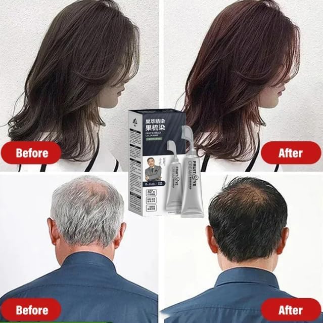 Miniatura 8 de Fruit Essence - Peine para teñir el cabello, extracto de plantas, crema de teñido de frutas negras Xusheng, tinte natural para el cabello, tinte