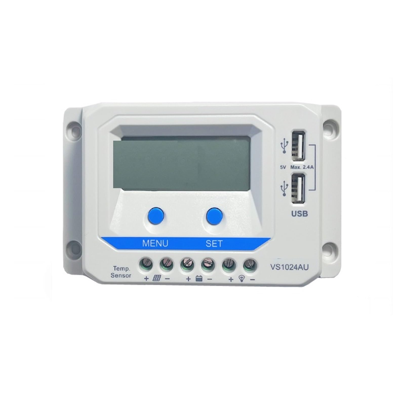 CUDTAPI 10A20A30A PWM Solar Charge Controller 12V24V Auto 45A 60A Regulator For Solar System LCD Diaplay Two USB Ports(10A)