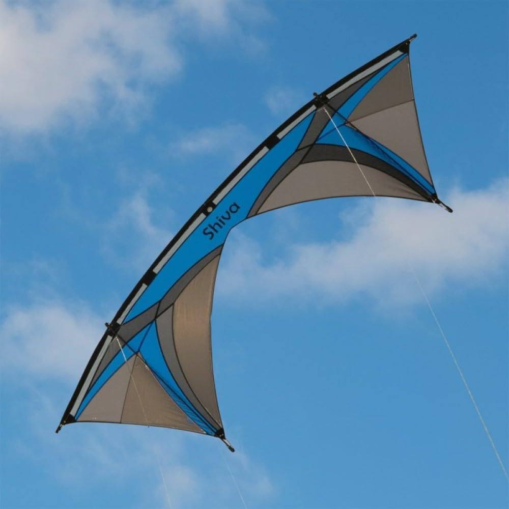 Aquilone acrobatico Spiderkites Shiva 2024, carbone, 20073, nero, 248 x 82 cm