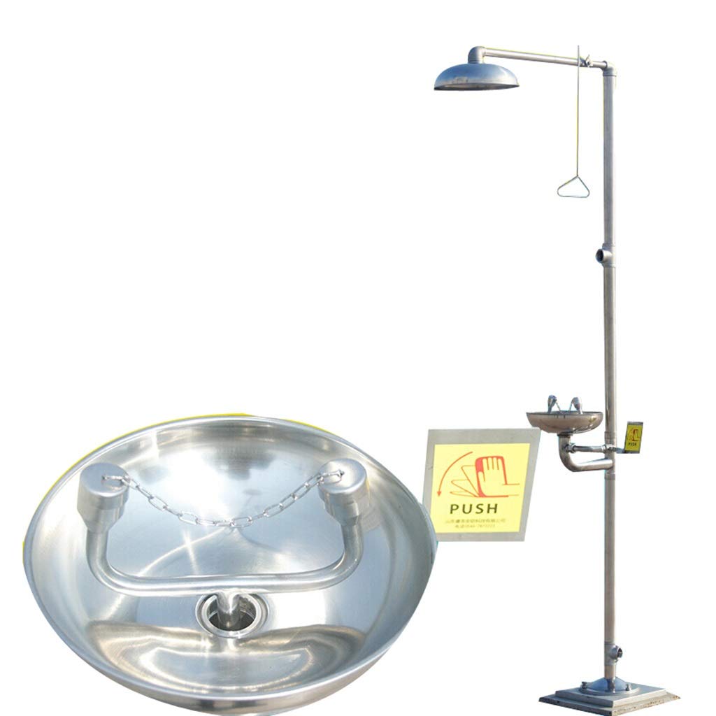 ZTCHSENZT Safety Eyewash,Emergency Eye Washer Station, Stainless Steel Shower Spray Head Safety Shower Emergency Eyewash Station Face Washer