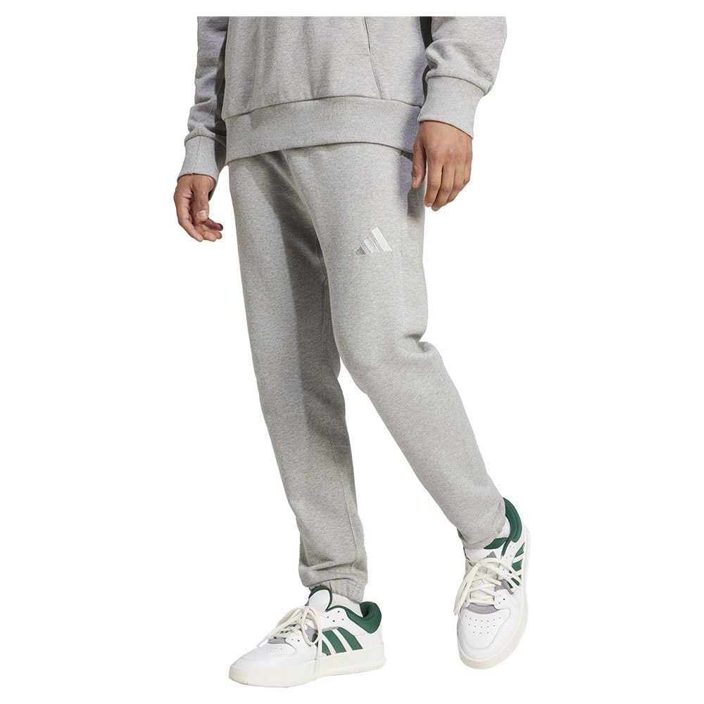 Adidas Men's Gris Tapered Joggers All Szn Regular