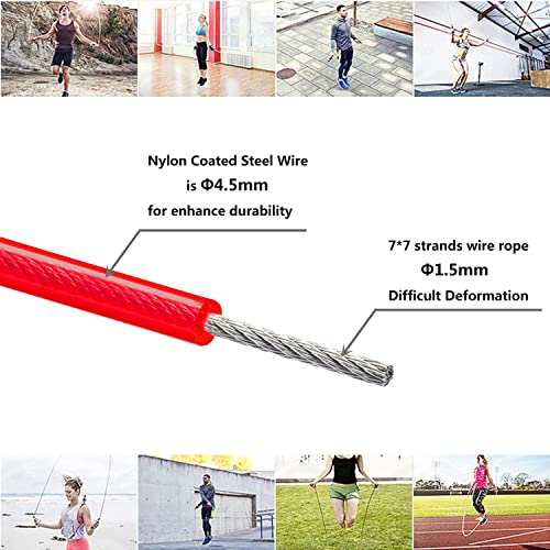 Replacement Cable For Speed Jump Rope, 6Pcs 10Ft Stainless Steel Wire With Polymer Coating For High Speed Jump Ropes.od:4.5Mm #TOP1