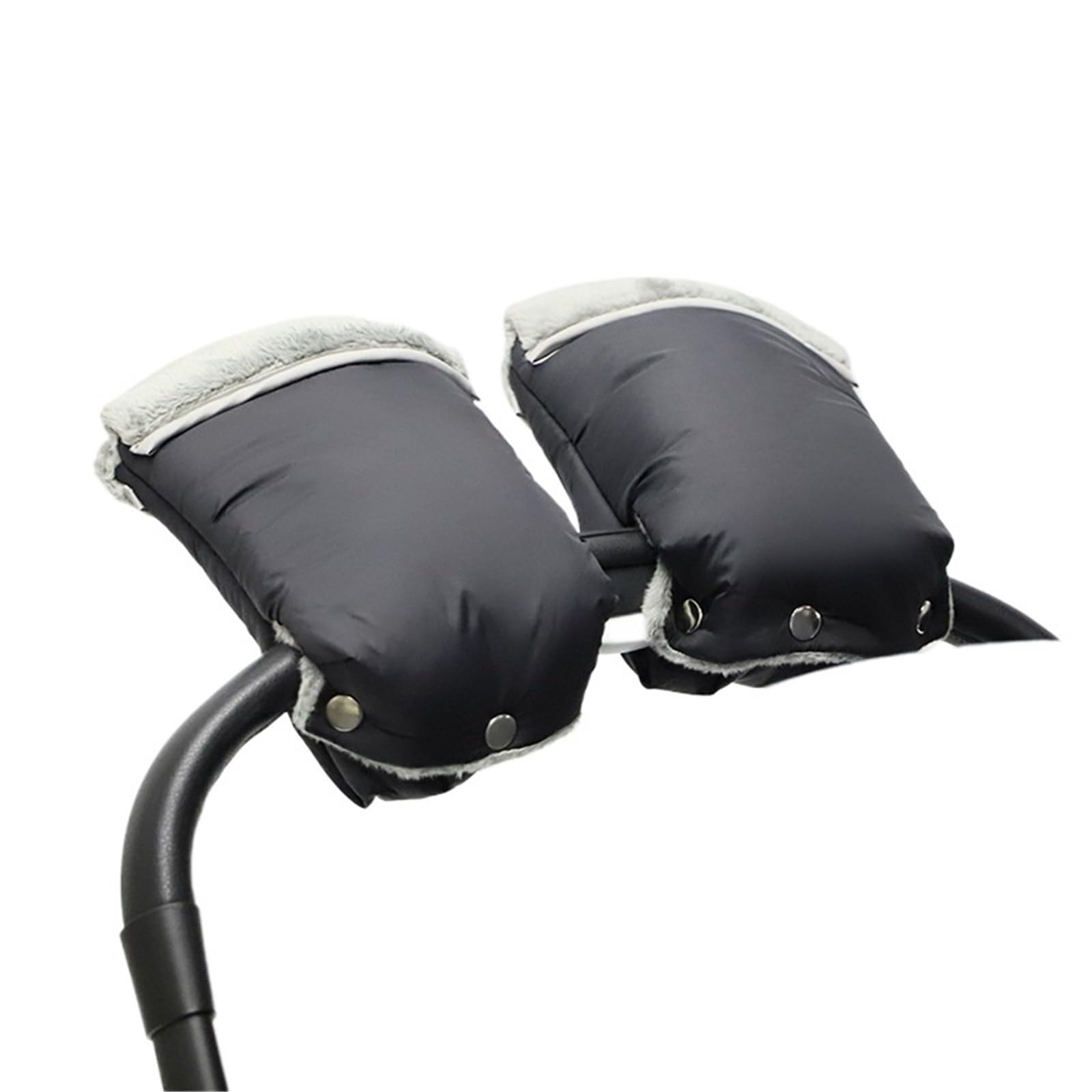 Guanti Passeggino Scaldamani for passeggino, guanti invernali spessi e caldi, resistenti all'acqua, accessori universali(Black)