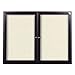 36"H x 48"W Enclosed Outdoor/Indoor Bulletin Board, 2 Doors, Bronze Aluminum Frame Finish, Ivory Vinyl Surface