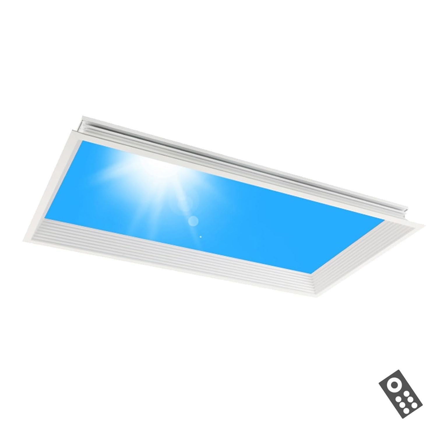 Pannello Luminoso For Finta Finestra Con Telecomando, Plafoniera LED Intelligente Cielo Blu Con Effetto Luce Naturale, Attenuazione Continua, Ideale For Ufficio E Studio(Modular ceiling,30x60)