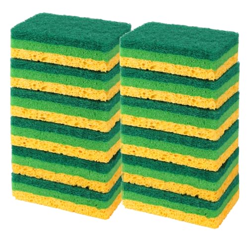 Image of 12 Pack Kitchen Cleaning Sponges,Non-Scratch Dish Sponge,Sponges for Dishes for Removing Stains,The Most Suitable for Cleaning Kitchen Tableware and pots