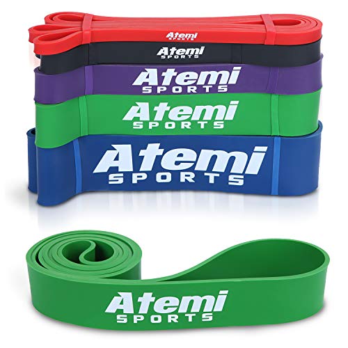 Weerstandsbanden | Pull-Up Oefenbanden voor Heren of Dames| Weerstandslussen met Gratis Trainingsgids | Ideaal voor Krachttraining, Crossfit, Pilates en Fysiotherapie (#4 Groen (22-56 kg))