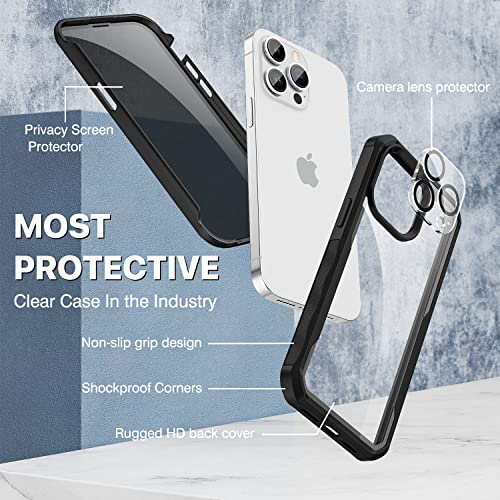 CENHUFO Compatible with iPhone 14 Pro Max Case Built-in Privacy Screen Protector with Camera Lens Protector - Image 3