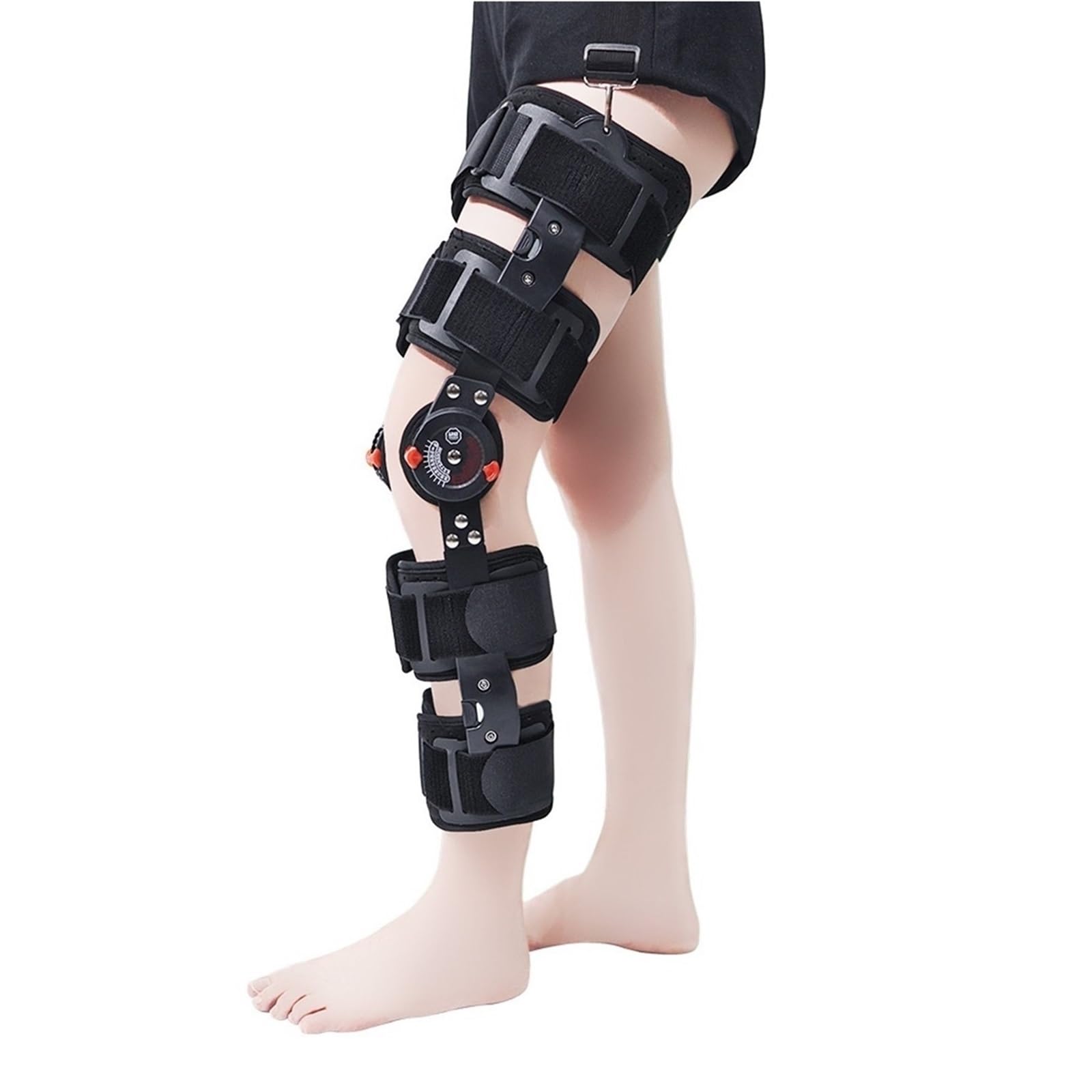 Tutore Ginocchio Regolabile ROM Post Operatorio Ortopedico per Recupero Legamenti ACL MCL Menisco Supporto Stabilizzatore Graduato Articolazione Leggero Traspirante per Uomo Donna