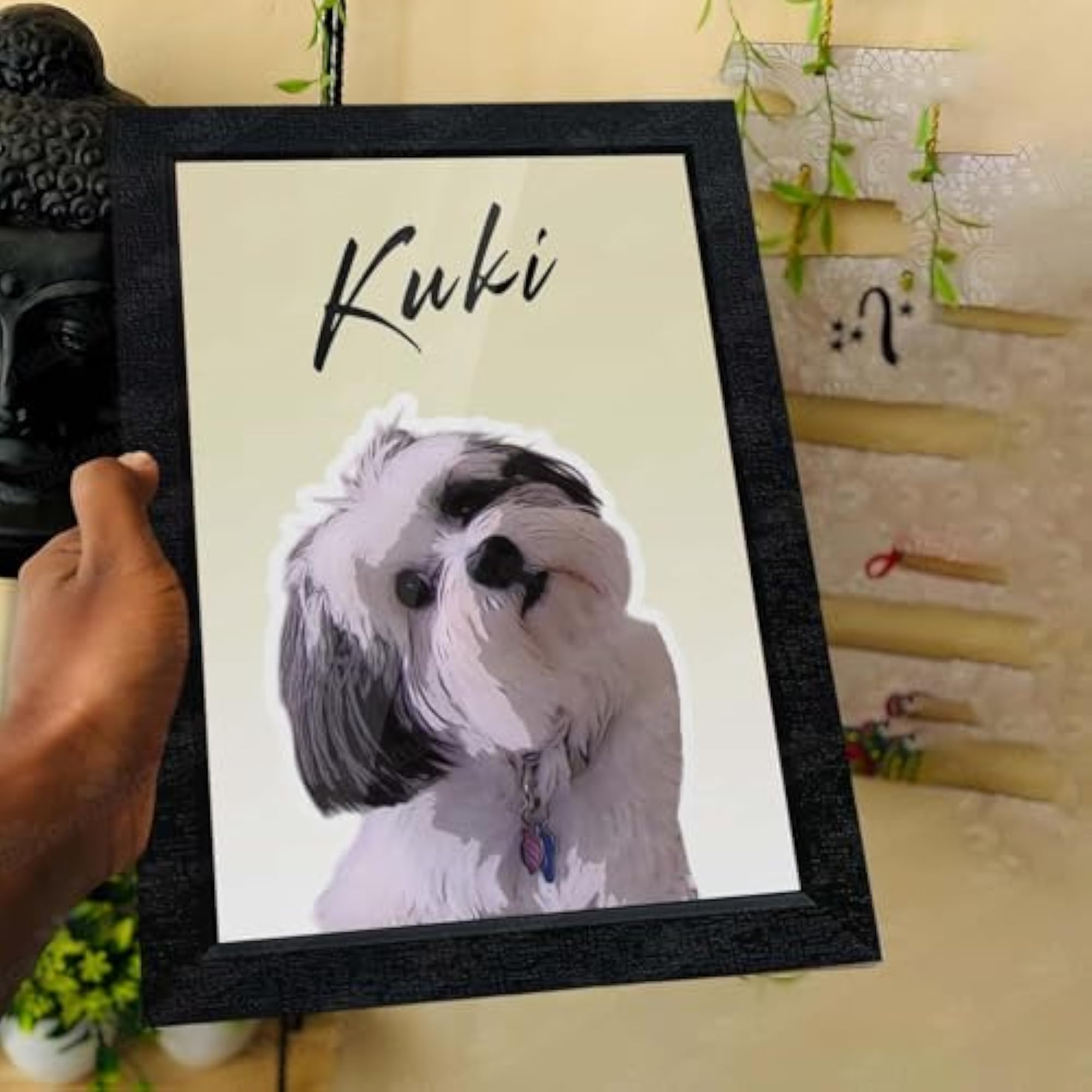 Personalized Custom Pet Portrait Frame with Clear Background