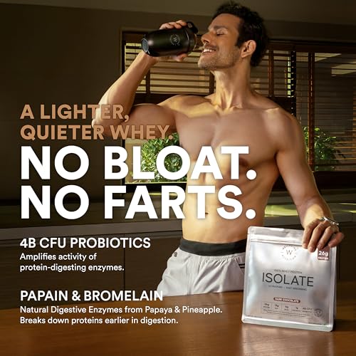 Image of Wellbeing Nutrition Clean Whey Protein Isolate & Concentrate 1Kg Swiss Chocolate | 24g Protein, Clinically Proven Velositol 2x Muscle Protein Synthesis, 4B CFU Probiotics & Digestive Enzymes, Easy to Digest