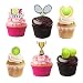 Produktbild 27 Kuchendekorationen zum Aufstellen aus essbarem Oblatenpapier - Motiv: Tennis / Wimbledon