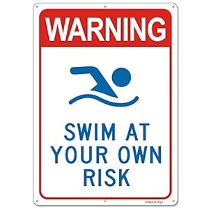 Uflashmi Swim at Your Own Risk Warnschild