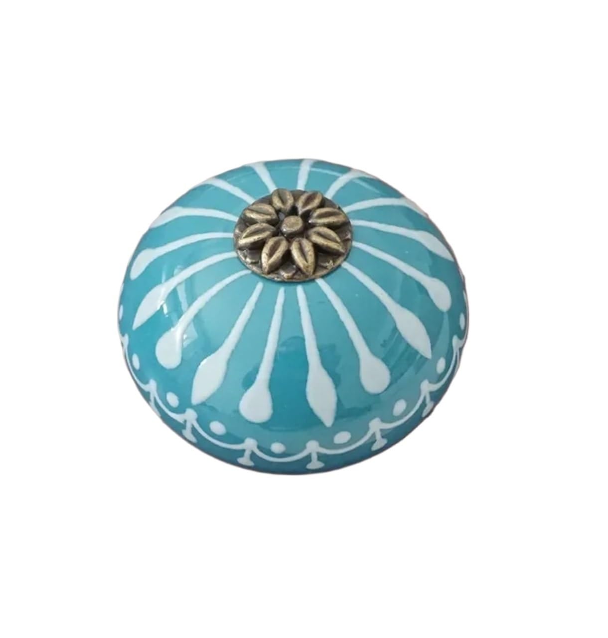 GNYVZXPLQ Ceramic Handle Drawer Knobs, 6pcs Multicolor Ceramic Cabinet Knobs Dresser Pulls Handle Hardware(Blue)