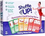 Shuffle Up Gymnastics Jeux de cartes - 70+ Amusant & Cartes de compétences actives pour les enfants, cartes de fitness développer des fondamentaux, l'endurance & La force, facile à jouer pour les enfants. Carte de niveau de compétence multiple inclus 2 Dies