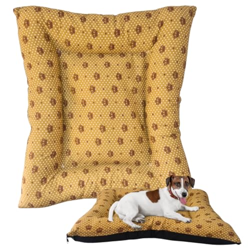 Colchonete PET Cachorro Gato Confortável Caminha Lavável Tamanhos P M G (Coroa Marron) (Médio)