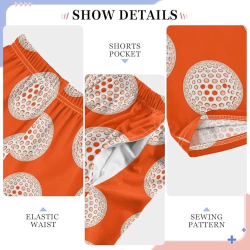 J JOYSAY Cartoon Golf Orange Pajamas Pants Soft Long Pajama Bottoms Lounge Sleep Pants Size S-XL4