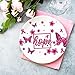 Breast Cancer Awareness UV DTF Cup Wrap Sticker- 5 Sheet Pink Ribbon Theme Uvdtf Cup Wrap for 16oz Glass Libbey Mugs, Pink Ribbon Butterfly Hope Women Heart Print DTF Transfer Film Decal for DIY Craft