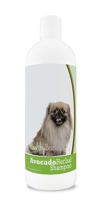Healthy Breeds Herbal Avocado Dog Shampoo for Dry Itchy Skin for Pekingese - Over 100 Breeds - Flea and Tick Product Safe - For Dogs with Allergies or Sensitive Skin - 16 oz