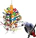 KINTOR Bird Chewing Toy Large Medium Parrot Cage Bite Toys African Grey Macaws Cockatoos Eclectus Amazon (Waterfall-Big)