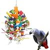 Bird Chewing Toy Large Medium Parrot Cage Bite Toys African Grey Macaws Cockatoos Eclectus Amazon (Waterfall-Big)