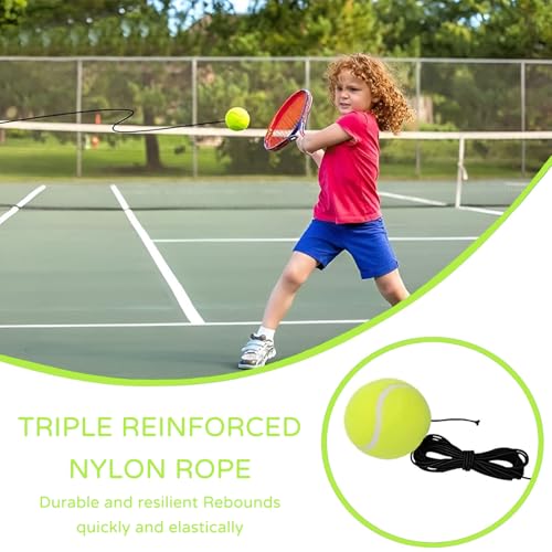 AONAYO 3er-Pack Tennisball Mit Schnur,Tennisball Mit Schnur Tennis Trainer,Twistball,Tennistraining Tennistrainer,Reboundball Swingball,Ball Mit Schnur,Geeignet FüR Tennistraining Drinnen Und DraußEn