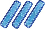 Matthew 36'' Microfiber Loop Dust Mop Washable Commercial&Residential Heavy Duty Mop Head Replacement Premium Absorbent Industrial Dust Mop Refill Pads for Hardwood, Office,Garage and Hotel -3Pack