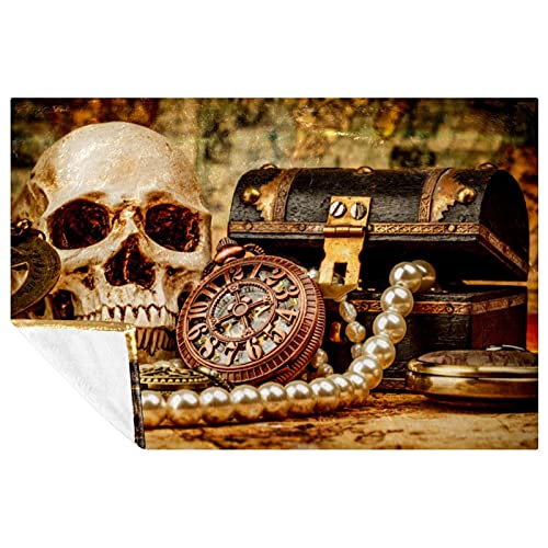 Couverture vintage tête de mort douillette pour un canapé chaleureux - 2