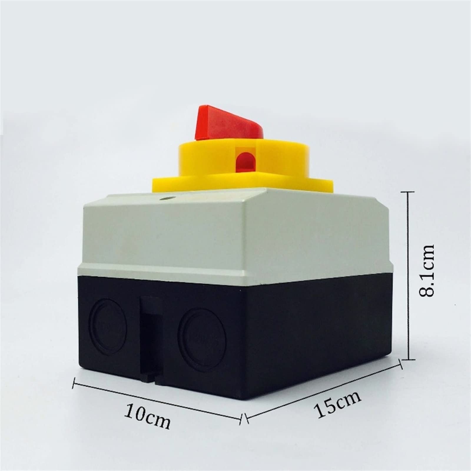 Interruptor aislador con carcasa 25A 3P 2 posiciones ON-OFF candado interruptores de alimentación de cámara giratoria Selector YMD12-25 1 Uds