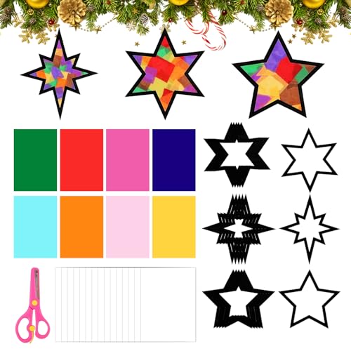 Bastelset Weihnachten Kinder, 15 Stück Weihnachtsdeko Fenster,...