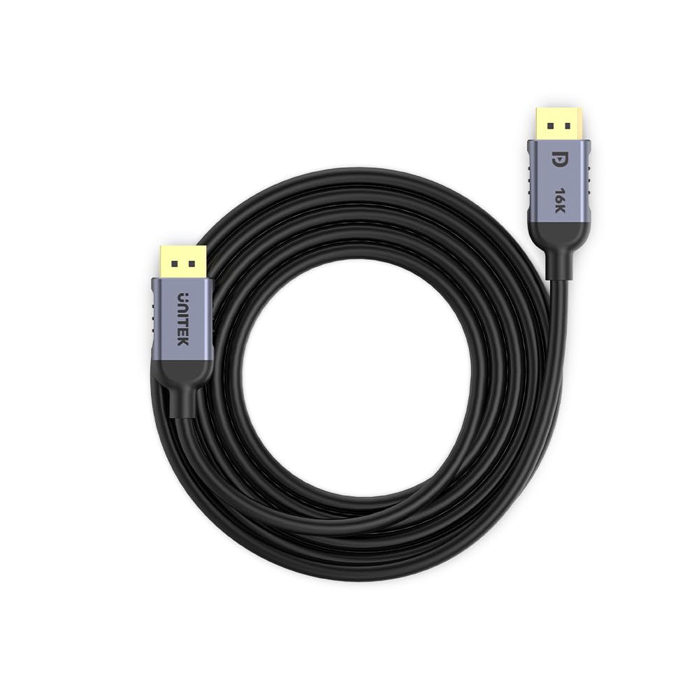 Unitek DisplayPort Kablo v2.1 16K Çözünürlük 3 Metre Gri C1626GY01-3M