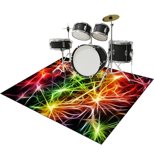 120 x 80 cm Alfombra de Tambor Alfombras Acusticas Alfombra Bateria Electronica Alfombra para Bateria Acustica Alfombras de Batería Acústico Tambor Alfombrillas Insonorizada Antideslizantes Tapetes