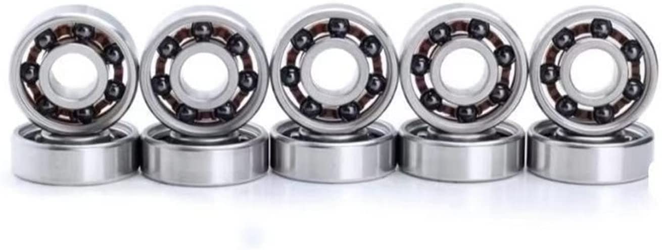 JGNAYRKJQI 16pcs 608RS Miniature High Speed Bearing 8x22x7mm Hybrid Ceramic Ball Bearings for Longboards Skateboards Inline Skates