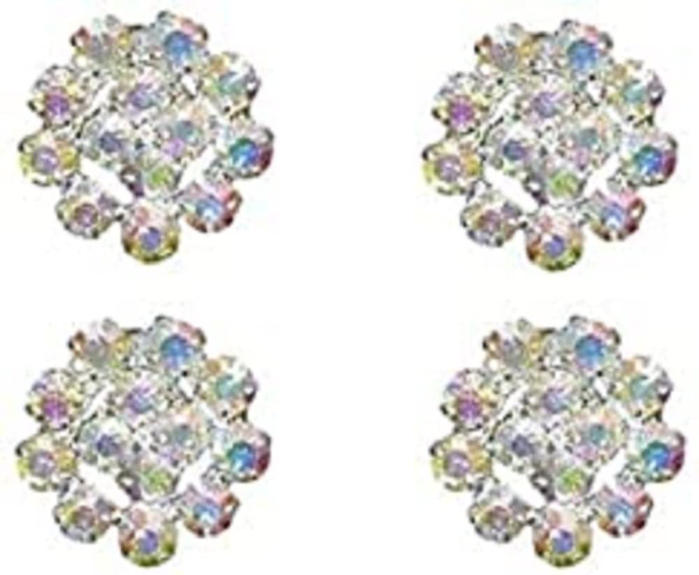 Syntego 10 X Small Round Ab Rainbow Effect Diamante Embellishment Rhinestone Crystal Weddings Craft (Em1)