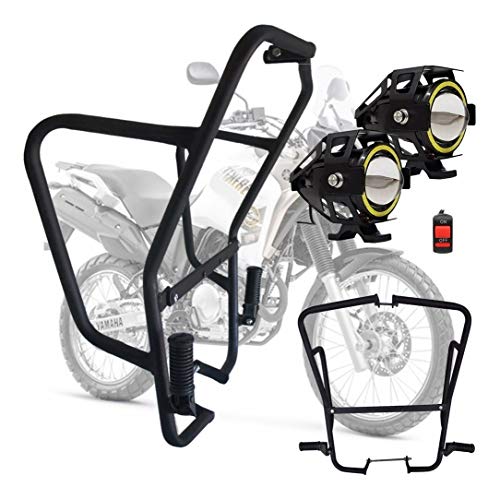 Protetor Carenagem Motor Tenere 250 Com Pedaleira + Par Led