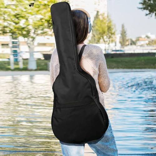 Image of TECHBLAZE Acoustic Guitar Bag Foam Padded Guitar Bag for 38, 39, 40, 41 inch Guitars Cover Bag for Yamaha Pacifica Kadence Juarez and All Acoustic Guitars - Black