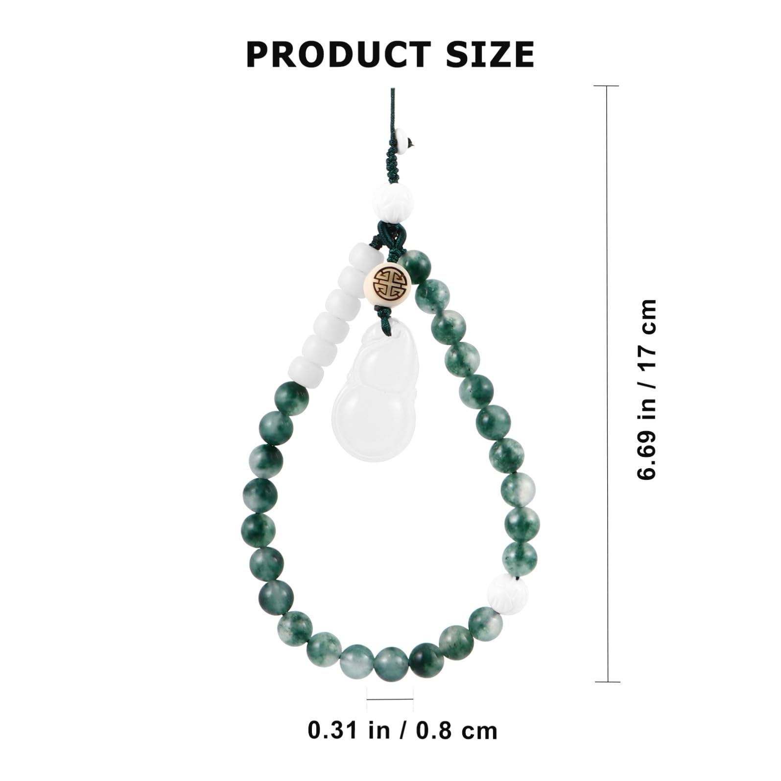 BESTonZON 3 Piezas Cadena De Teléfono Móvil De Jade Cordón De Teléfono Cable De Encanto Del Teléfono Cordón De Tarjeta De Identificación Soporte Para Teléfono Móvil Llave Ágata Calcedonia