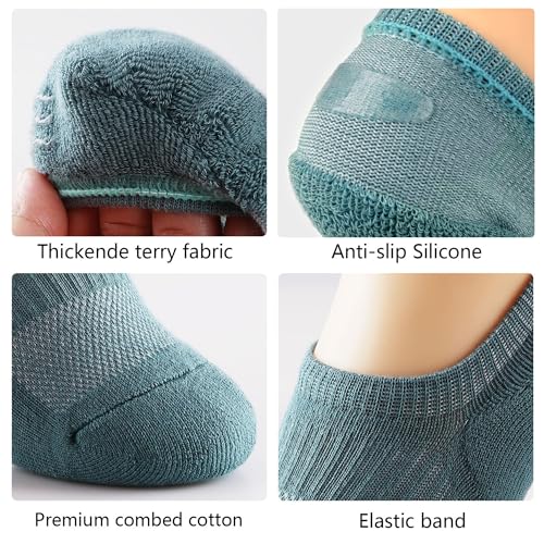 Image of Gonii Womens No Show Socks Athletic Ankle Socks Cushioned Running Low Cut